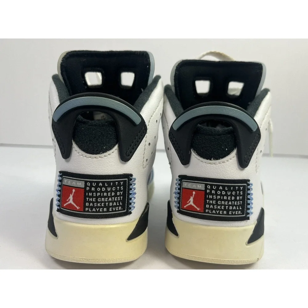 Toddler Air Jordan 6 Retro Athletic Shoes 'UNC Home' DV3606 410 - Size 12C